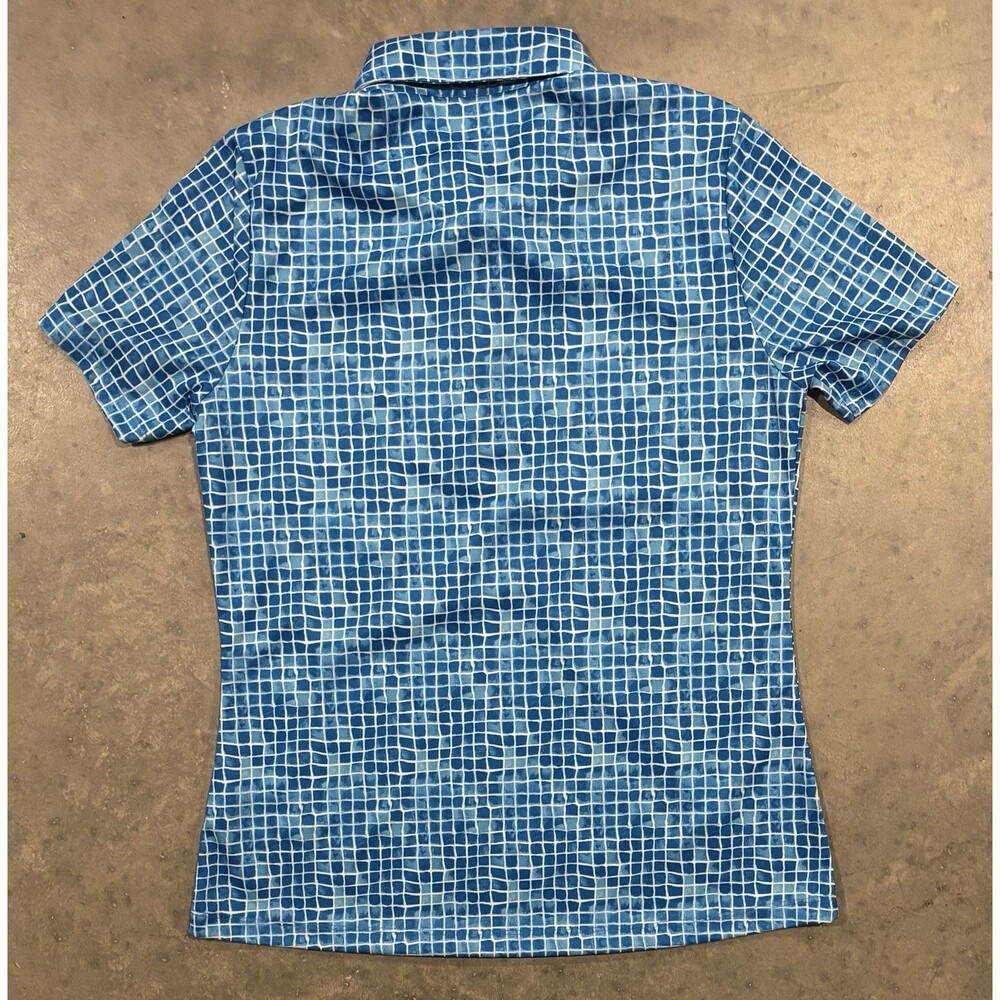 Greg Norman ML75 Golf Polo & Skort Set Womens Medium Blue Tile Print Performance - Picture 2 of 11
